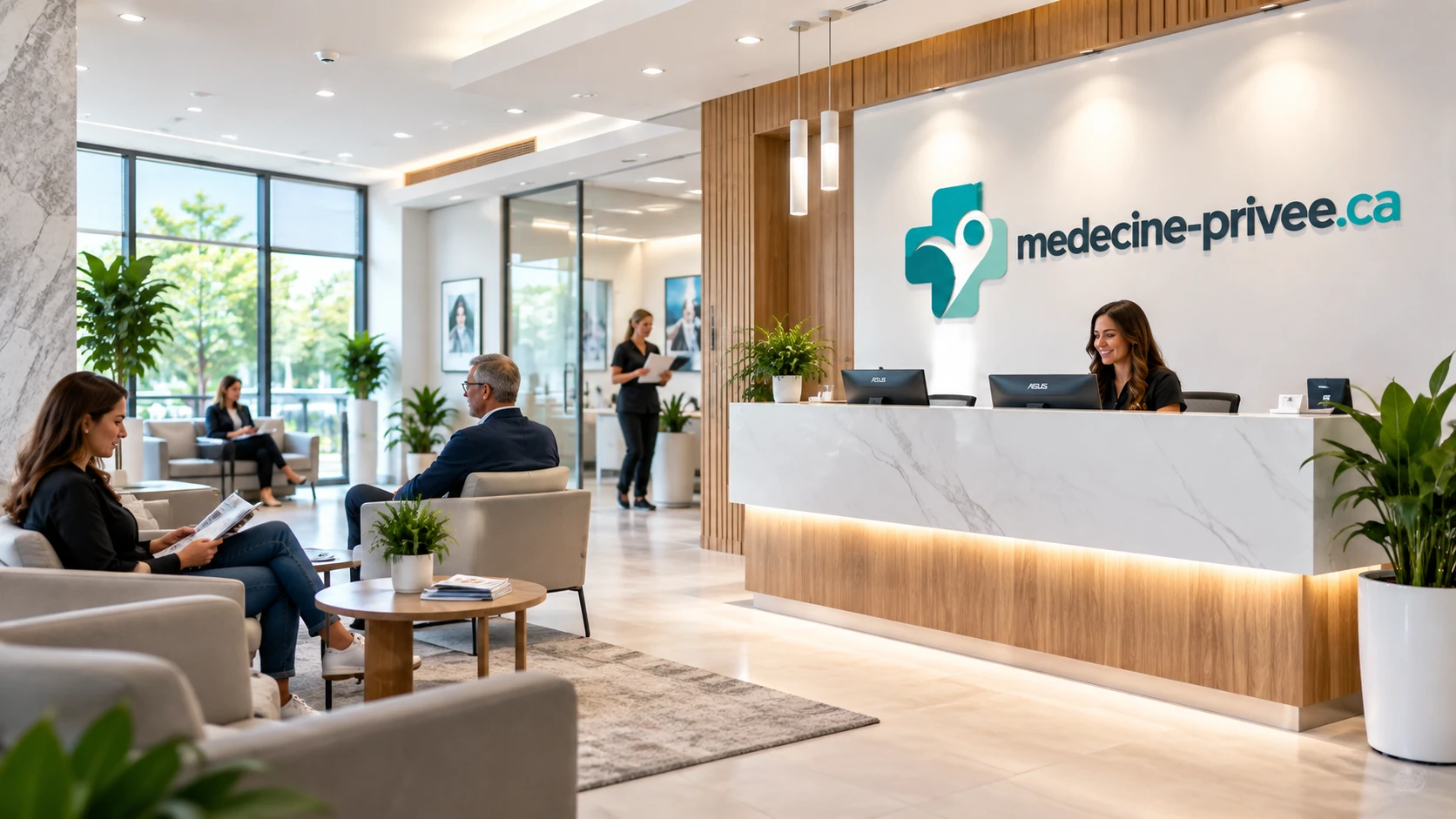 Accueil d'une clinique médicale privée